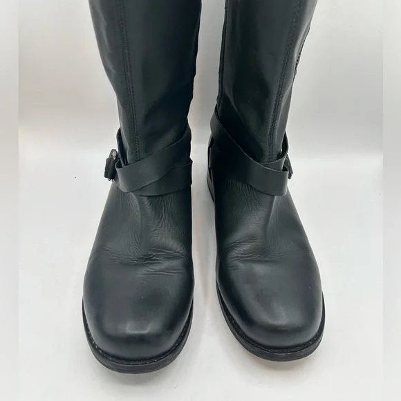 OluKai Black Pa'ia Buckle Pull On Suede Leather Boot Size 9 Bikercore Grunge - Picture 8 of 11